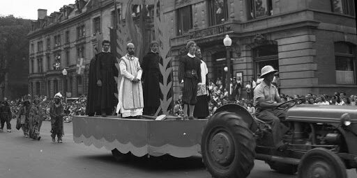 La parade de la Saint-Jean-Baptiste de 1967 à Montréal (photo: archives de la ville de Montréal)
